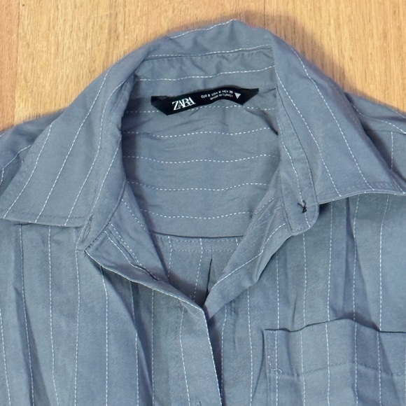 Zara Grey Belted Romper Jumpsuit - Picture 5 of 6